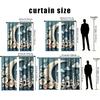2 шт. Синие Нижние Полумесяц Исламский Элемент Шторы, Романтический Стиль, Гостиная и Спальня, Декорация с Карманчиком для Штанги