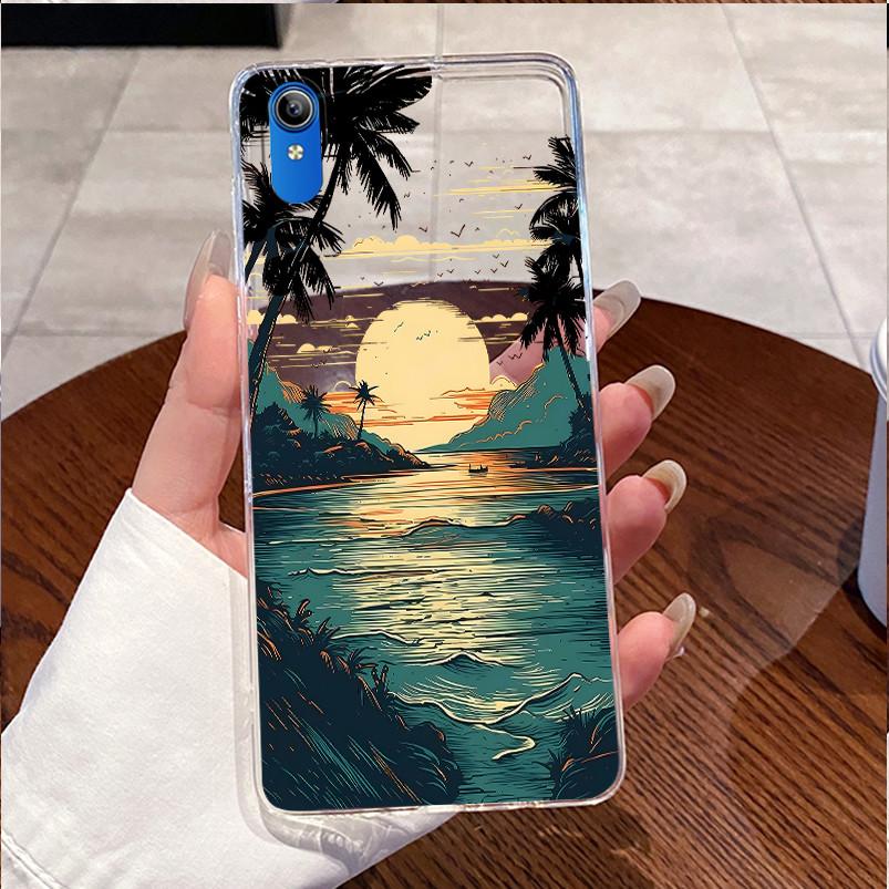 Чехол для Vivo Y91C / Y1S / Vivo 2015 / 1820 Роскошный Милый Кролик с Сердечком Смешной Рисунок Ультратонкий Тонкий Прозрачный Мягкий Чехол для Телефона