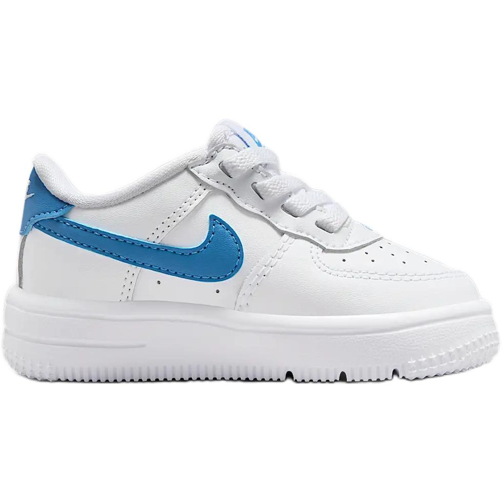 Nike Nike Air Force 1 Нескользящая амортизация Низкие кроссовки для малышей Белые для младенцев и малышей FN0236-115