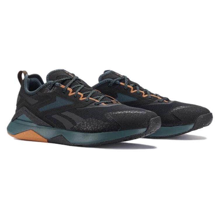 Reebok Nanoflex Adventure TR 2 Черные обручи Синие мужские кроссовки Core-Black Hoops-Blue-F23 Court-Brown-F23-R 100033332
