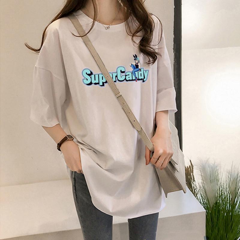 Summer new Harajuku short-sleeved t-shirt female tide Korean version loose street hip-hop on clothes tide