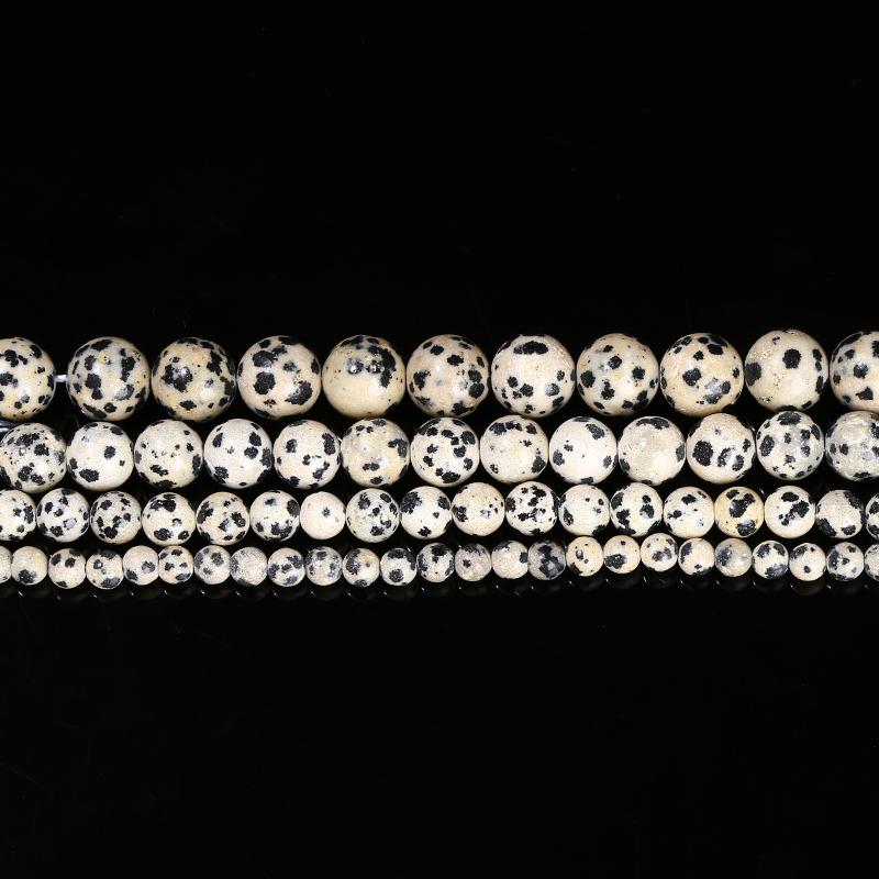 4 6 8 10mm Natural Dalmatian Jasper Beads Round Loose Spacer Bead For Jewelry Making Diy Necklace Bracelet Accessory Findings