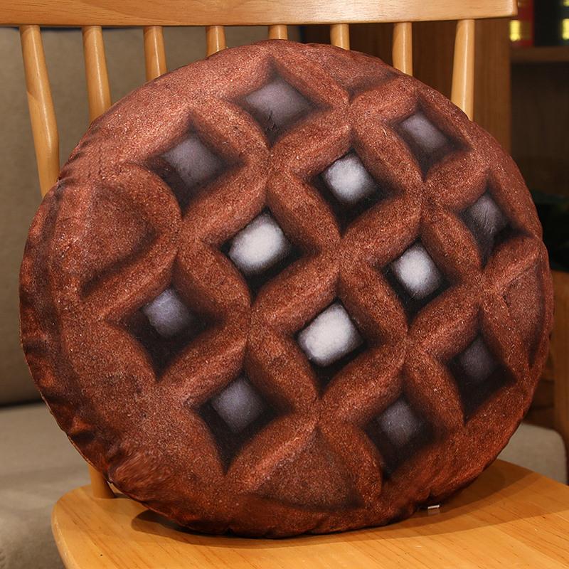 45CM Creative Lifelike Cookie Pillow Living Room Sofa Funny Cushion Lovely Biscuit Shape Plush Bedroom Bed Waist Toy