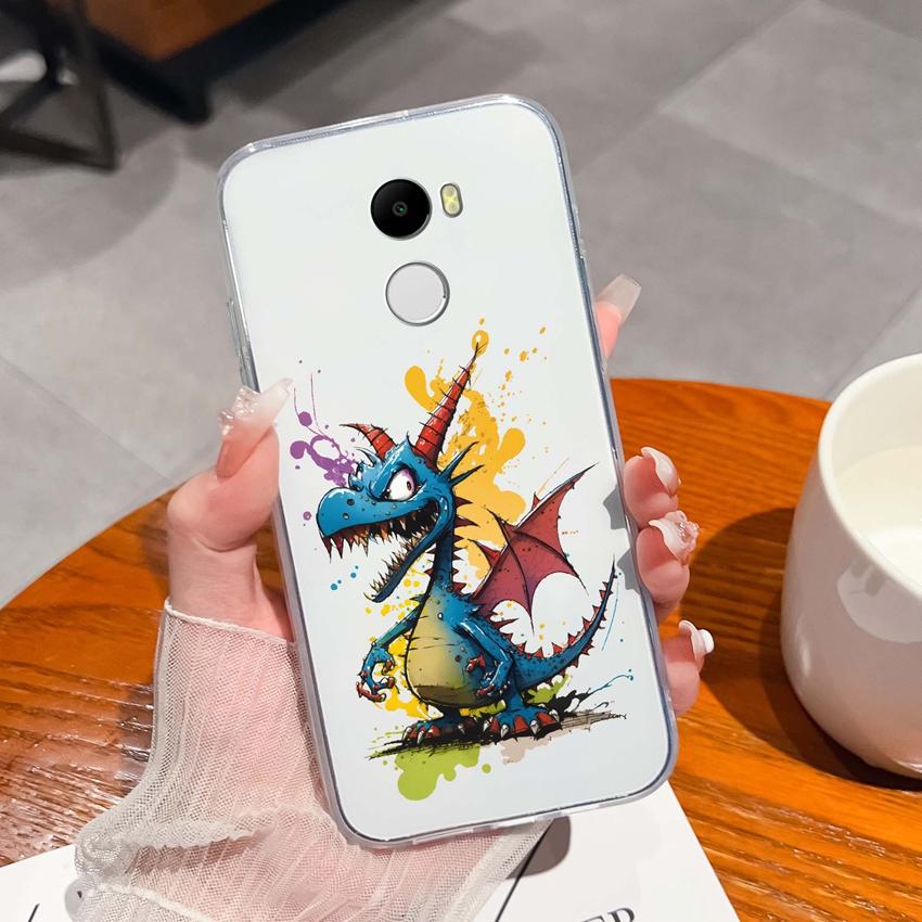 Чехол для Redmi 4 3 6 Pro 4A 4X 5A 5 Plus K90 Милый узор акулы и кошки Телефонные сумки Мягкий ультратонкий ТПУ силикон Противоскользящая оболочка для Redmi Прозрачная задняя крышка