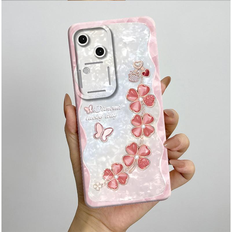 Чехол для Vivo V30 V2318, жидкий мягкий силикон, эстетичный роскошный чехол, полностью защитный корпус для телефона Vivo V 30 V30 Pro 5G