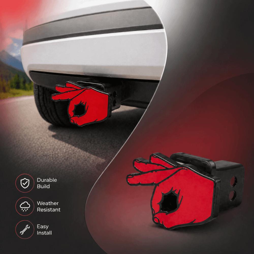 Circle Hand Pattern Trailer Receiver Cover Lightweight Material SUV Rear Cover Outdoor Adventures