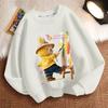 Children's Loose Round-neck Sweatshirt for Spring, Autumn and Winter, Cute Long-sleeved Loose Round-neck Coat for Boys and Girls