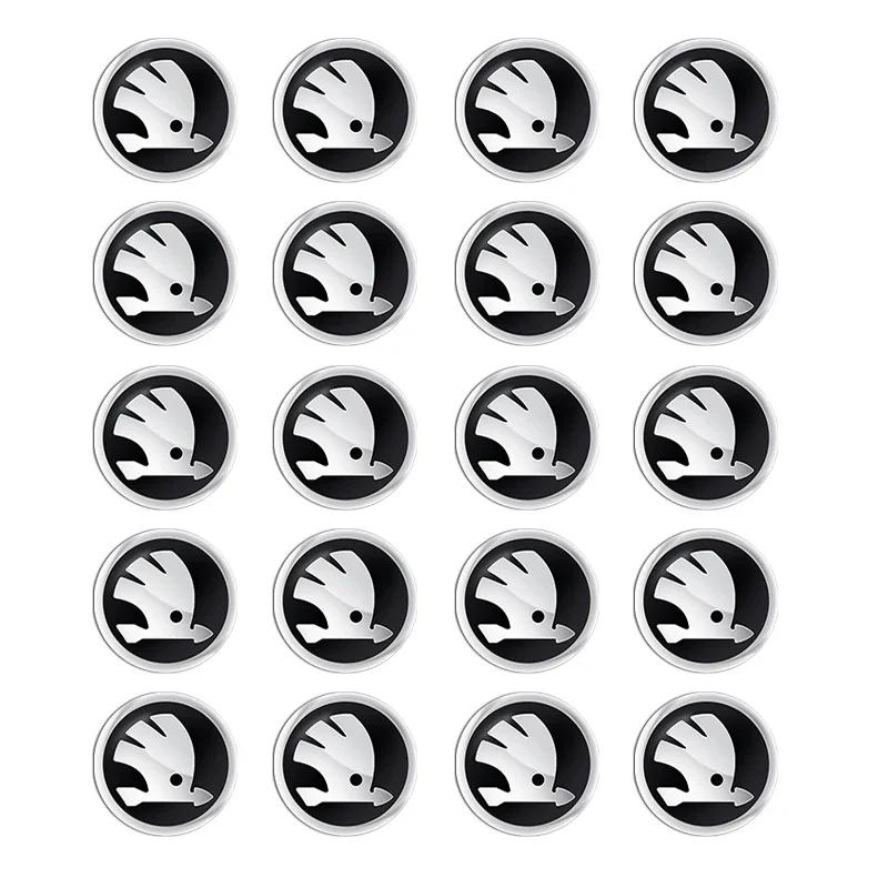 New 11mm 14mm Car Key Emblem Metal Sticker Logo Decal For Skoda Sharp Sharp crystal Sharp Rapid speed Pye Ye Di trunk
