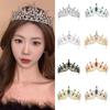 Сплав Кристалл Тиара Страз Свадебная Повязка на Голову Винтаж Корона Королевы Принцессы Новый Год