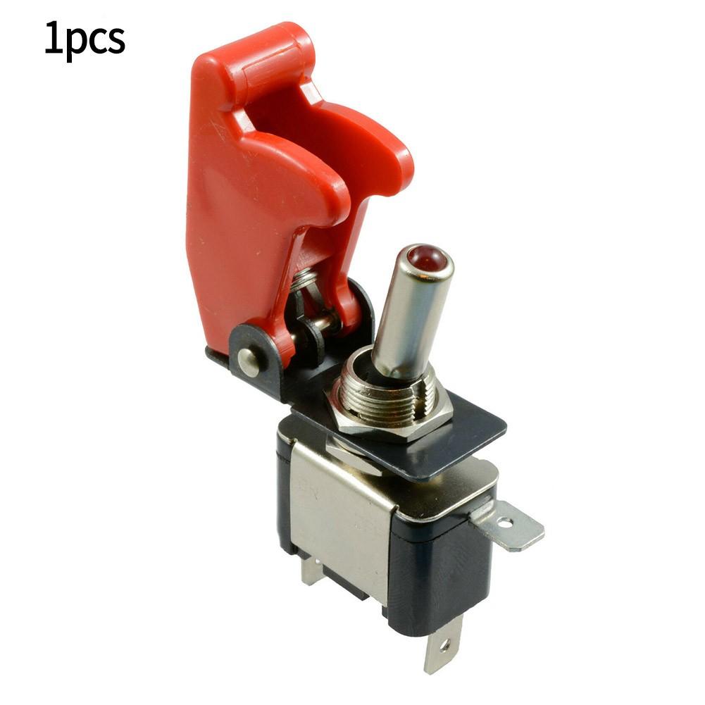 Переключатель светодиодный с подсветкой и крышкой в стиле ракеты 12 В для автомобильной панели