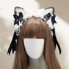 Kawaii Lolita Hair Clips - Cat Ear Headband with Bowknot for Anime Cosplay Girls Hair Accessories