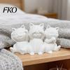 Stable Cat Figurines Three Wise Cats Figurines, 3D Printed Minimalist Statue for Desk Artistic Statues Decor, Ancient Wisdom Ornament Home Office,