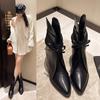 High Appearance Horizontal Sleeve Low Heel Pointed Bow Sexy Fashion All Comfortable Non-slip Breathable Fashion Boots for Women