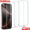4 шт. Защитное стекло для экрана IPhone 13 16 17 15 12 11 Pro Max 14 15 16 Plus 16e 12 13 Mini XR XS Air Закаленное стекло