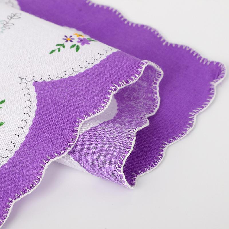 6 шт./упак. цветочные женские носовые платки хлопковые цветы случайный цвет женское полотенце для рук 29*29 см