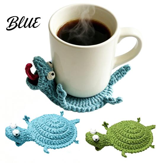 Desk Accessory DIY Crochet Lizard Coaster Kit Handmade Knitting Animal Crafts Decorative Drink Mug Coffee Cup Mat for Adults Beginner Kniting