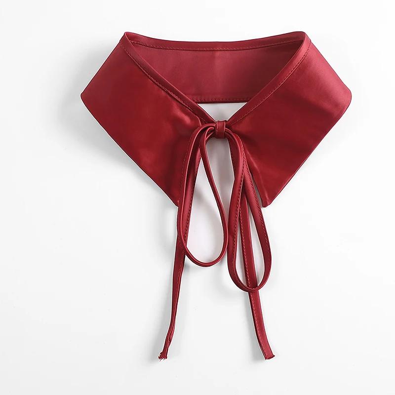Chiffon Fake Collars for Women Shirt Necklace Choker Flase Collar Shawl Removable Dress Bowknots Detachable Collars Faux Collar