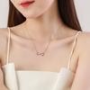 100 %925 Sterling Silver Infinite Love Pendant Necklace For Women Dazzling Clear Zircon Fine Accessories Jewelry Gift