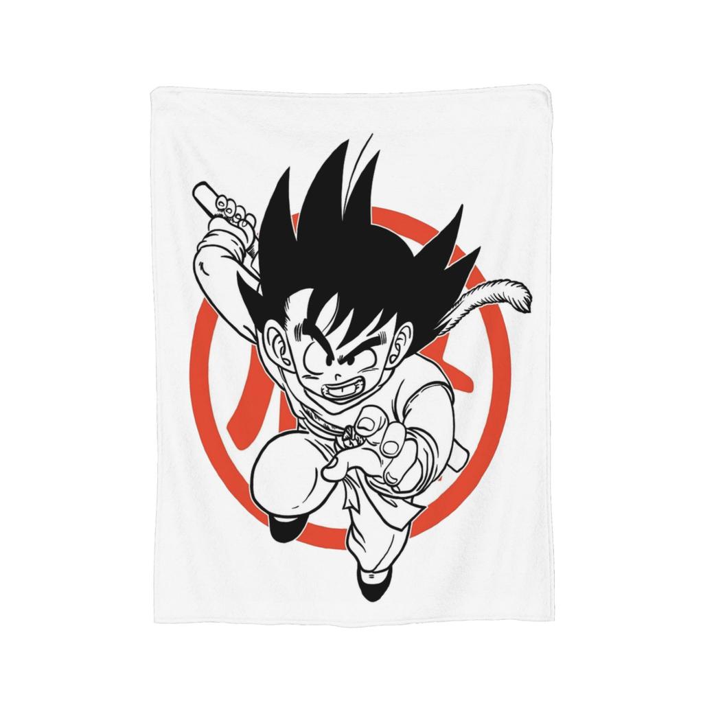DBZ Гоку Кандзи Пледы Флис Летние Дышащие Теплые Пледы для Постели Офиса Плюшевое Тонкое Одеяло