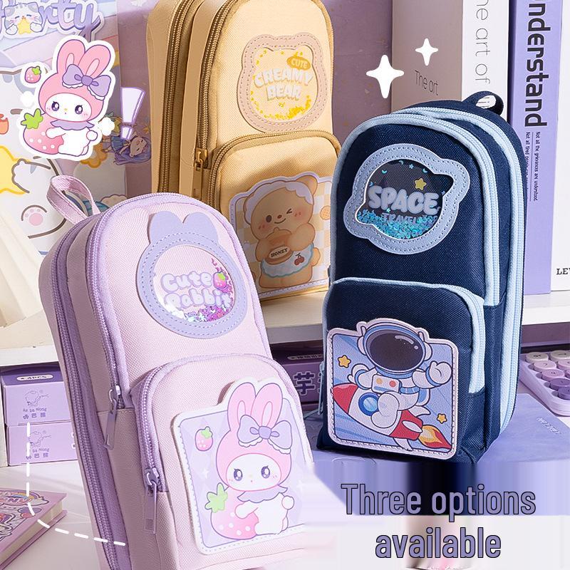 Multi-layer Large Capacity Pencil Case Backpack for Elementary Students - Boys & Girls Stationery Bag