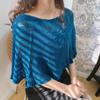 Breathable Knitted Shawl Solid Color Sunscreen Blouse Pullover Neck Guard Cloak Scarf  Spring