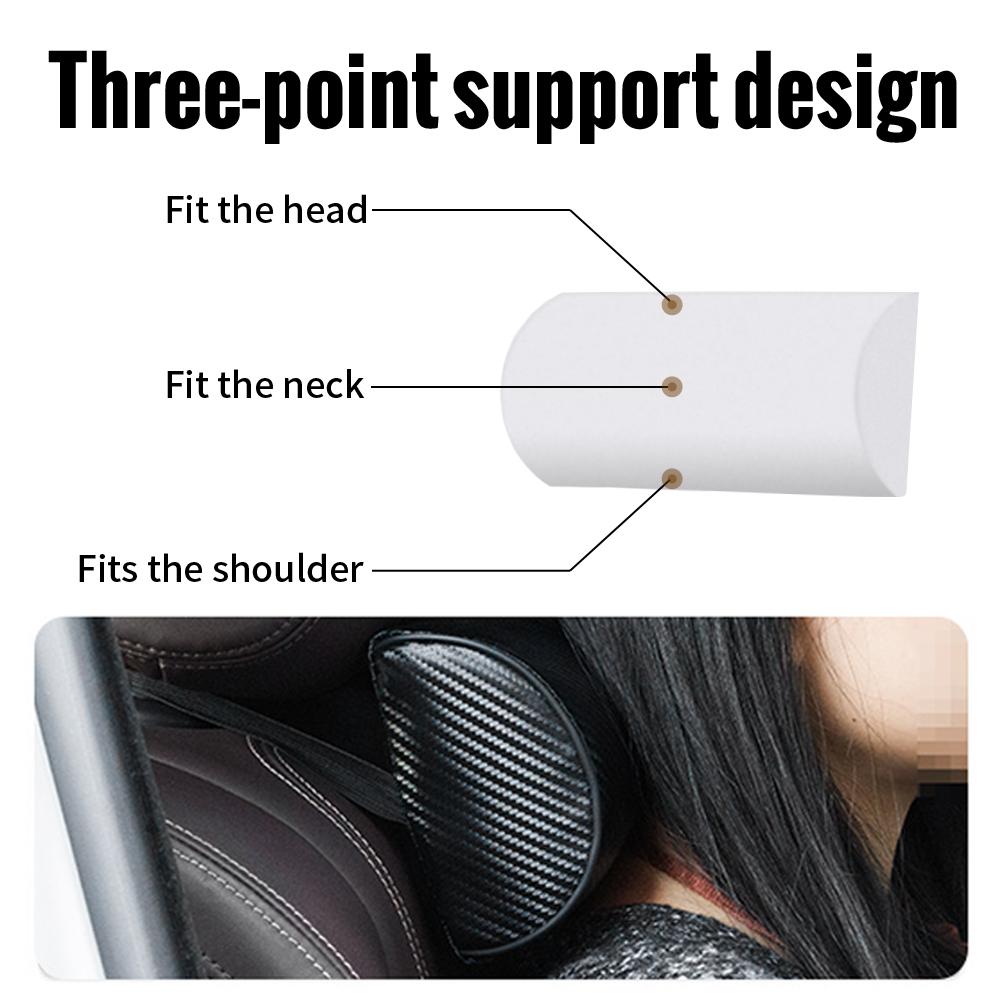 VYTR5 Car Seat Carbon Fiber Soft Headrest Neck Support Pillow Travel Rest Accessories For Citroen C2 C3 Grand C4 Picasso VTS C-ELYSEE