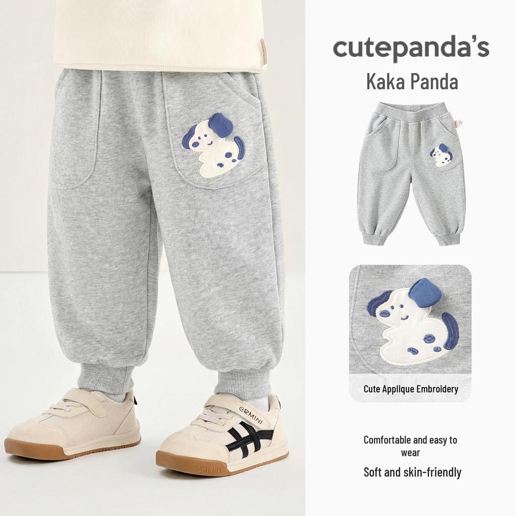 Детские весенние спортивные и повседневные брюки Panda Kaka - для мальчиков, девочек, малышей. Модные длинные.