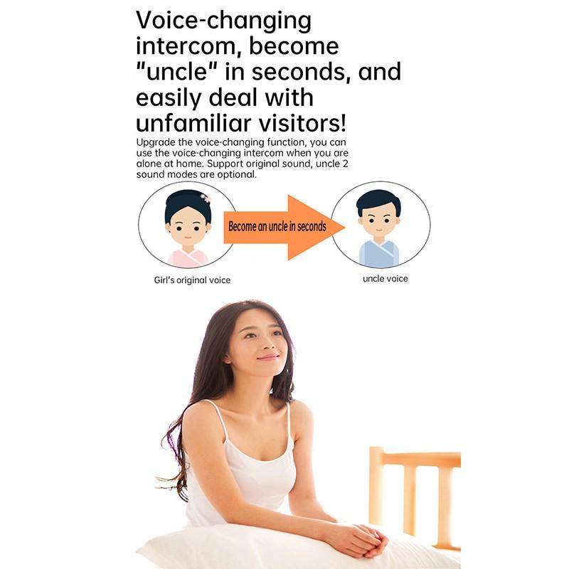 Музыкальная шкатулка M8 Tuya Ding Dong, Wi-Fi, удаленная домашняя камера наблюдения, домофон, визуальный дверной звонок, изменение голоса, ИК-ночное видение, обмен приложениями, батарея типа C