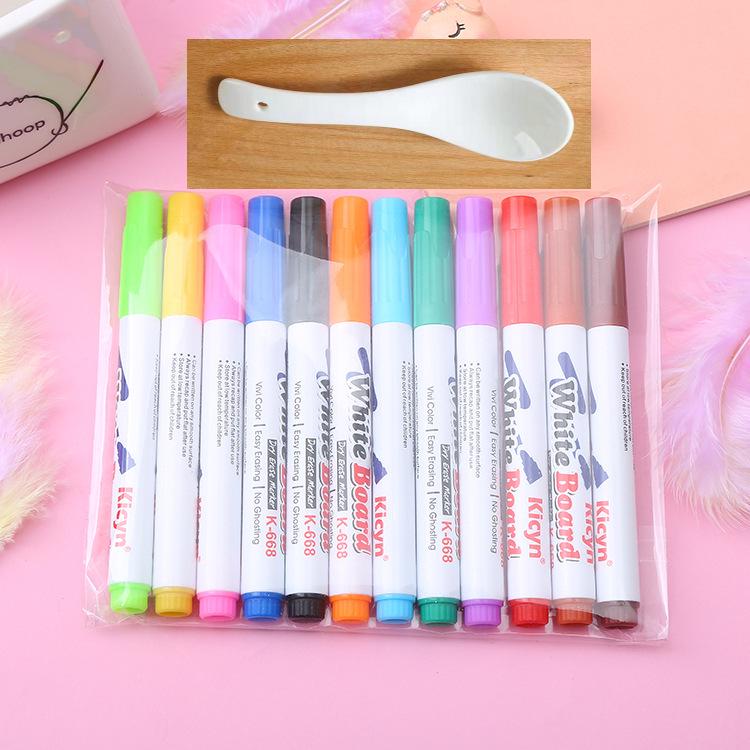 Детские стираемые маркеры на водной основе - 4/8/12 цветов для рисования и обучения