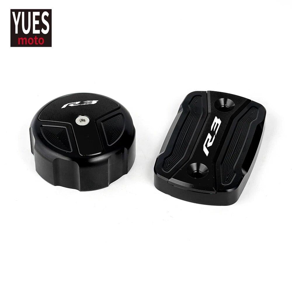 Аксессуары для мотоциклов, специальные предложения, передняя и задняя крышка главного бачка тормозной жидкости, крышка, подходит для YAMAHA YZF R3 2015-