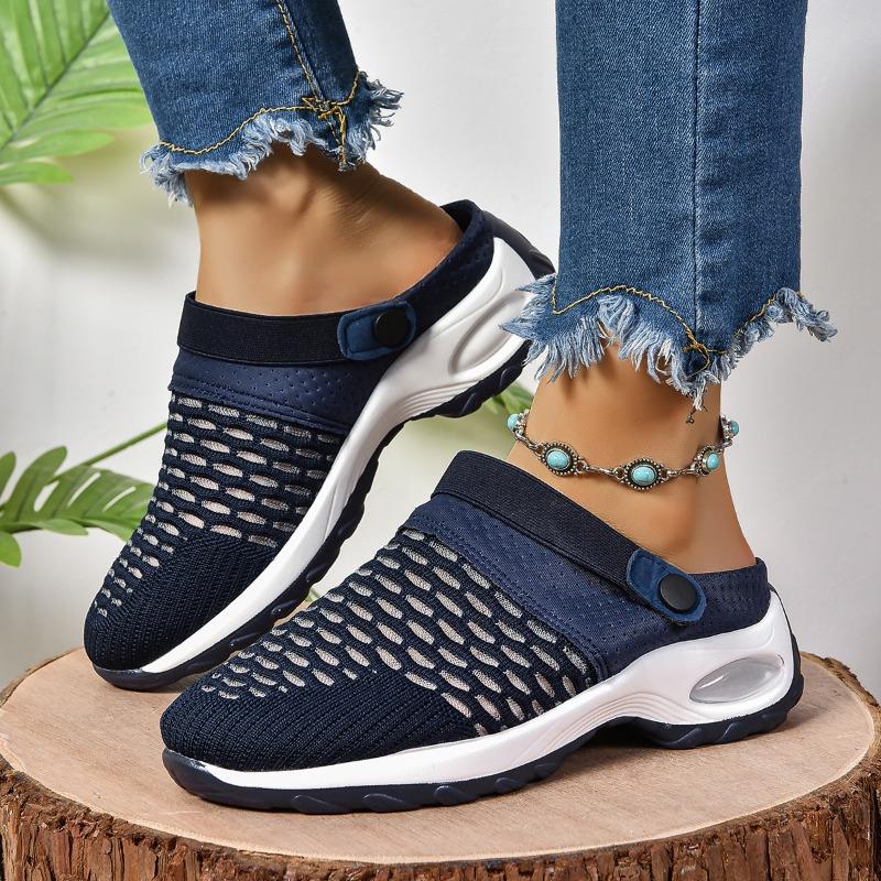 Женские туфли с большой сеткой, сандалии, женские полупрозрачные, для мам, дышащие, легкие, на воздушной подушке