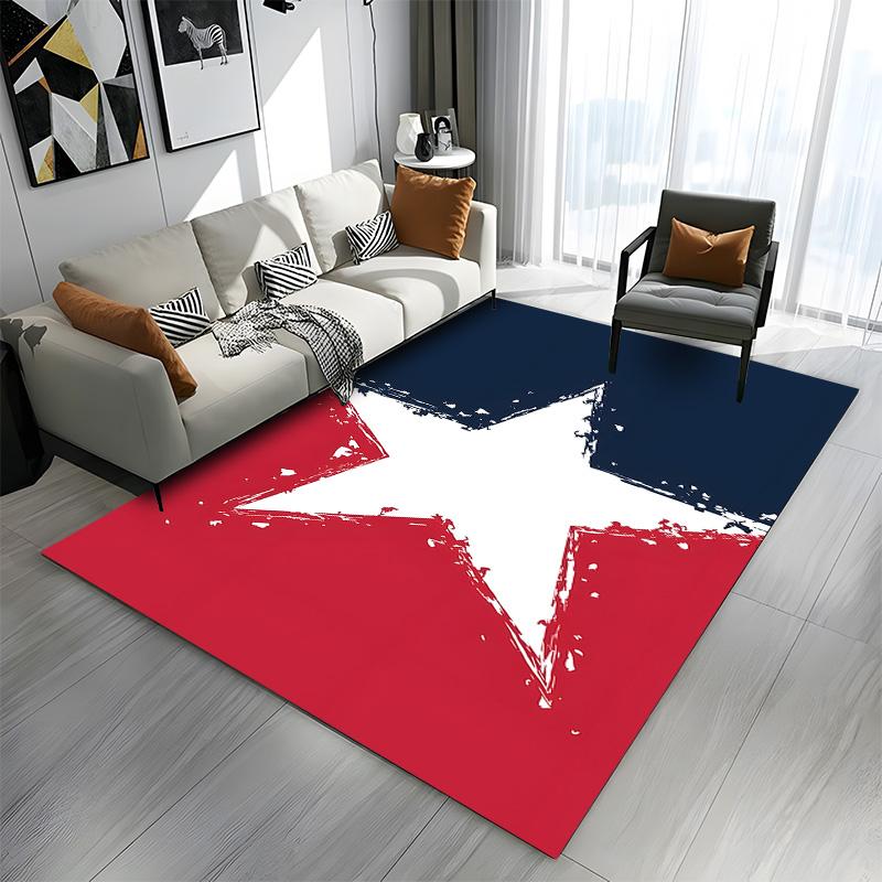 Patriotic Star Rug Design Patterned carpet a non slip rug suitable for all seasons and any setting, gift