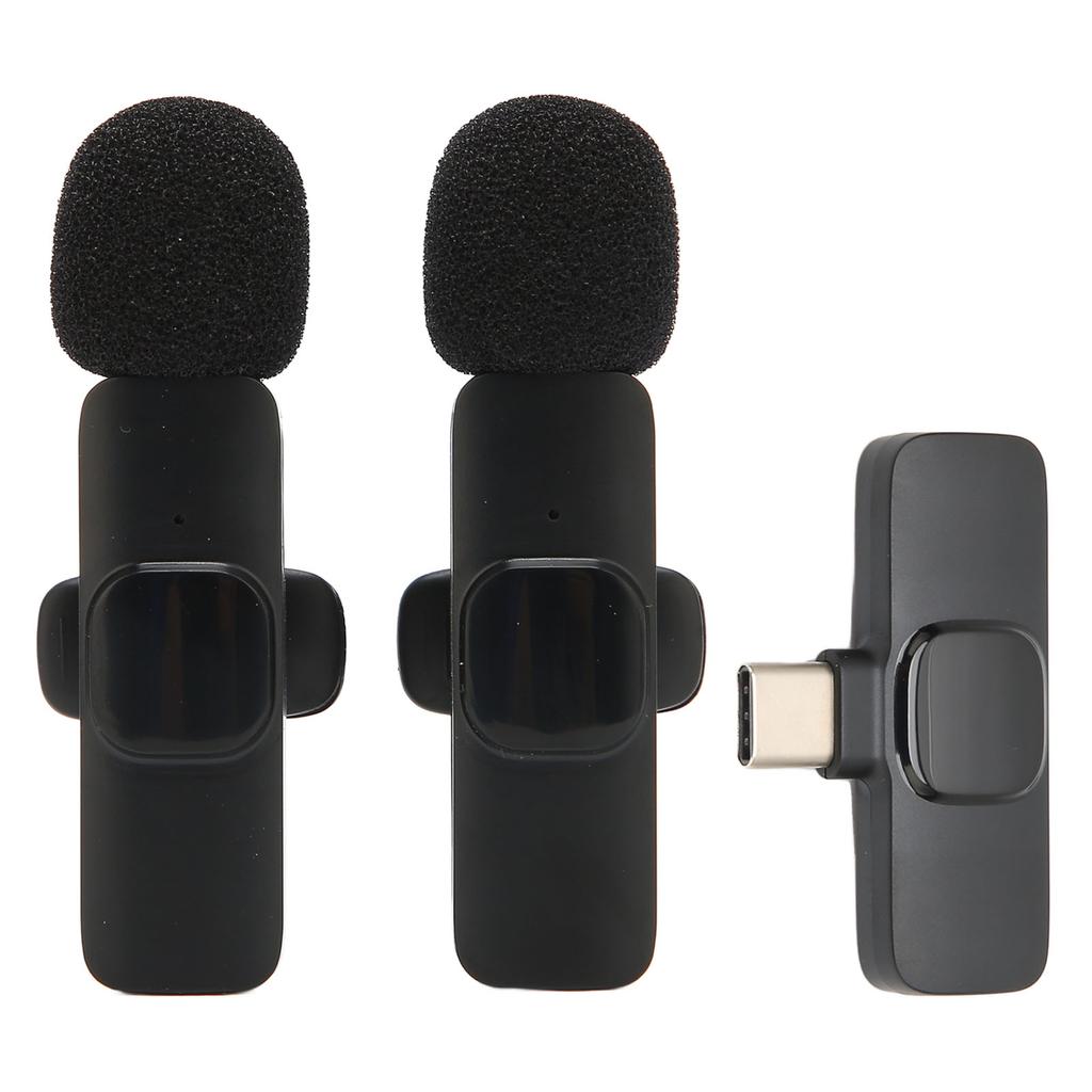 Беспроводной петличный микрофон One Tows Два мини-петличных микрофона с функцией шумоподавления Plug and Play для