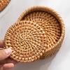 Handmade Rattan Table Mat Creative Placemat Heat Insulating Non-Slip Coaster for Dining Table Bowl Plate
