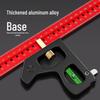 90° Woodworking Ruler Set: Multi-function High-Precision Combination Square with Thickened Bent Ruler