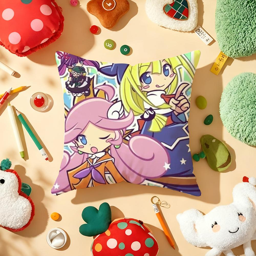 Игровой P-Puyo P-Pop F-Fever Аниме Сиг Наволочка Плюшевая Ткань Мягкая Двусторонняя Печать Диван Теплый Зимний Домашний Подарок Чехол для Подушки