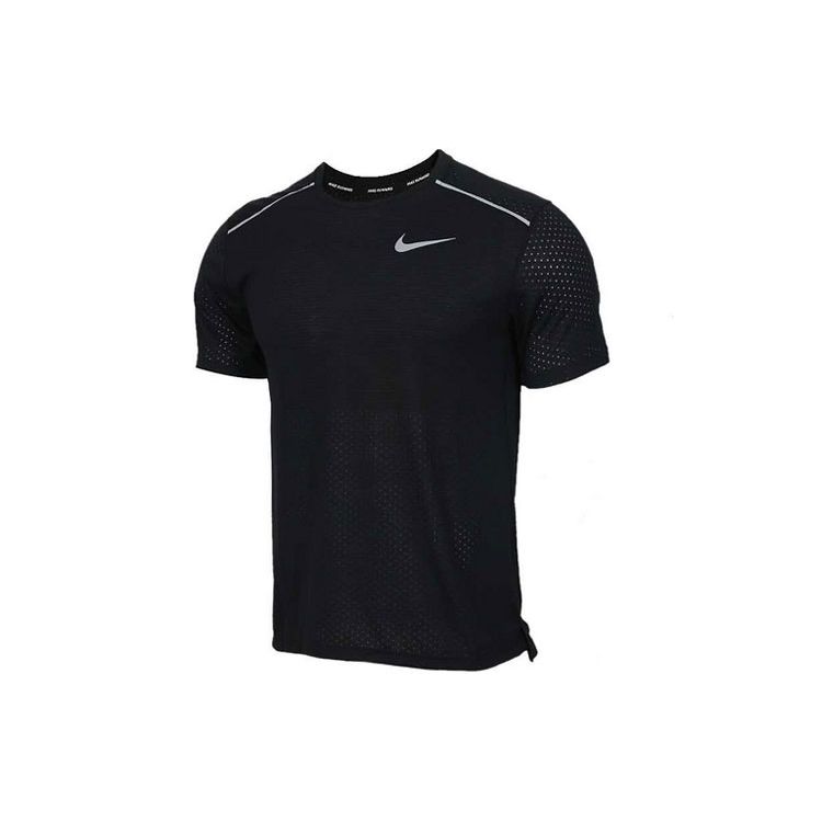 Nike Мужская черная футболка с коротким рукавом для бега Dri-FIT CT7750-010