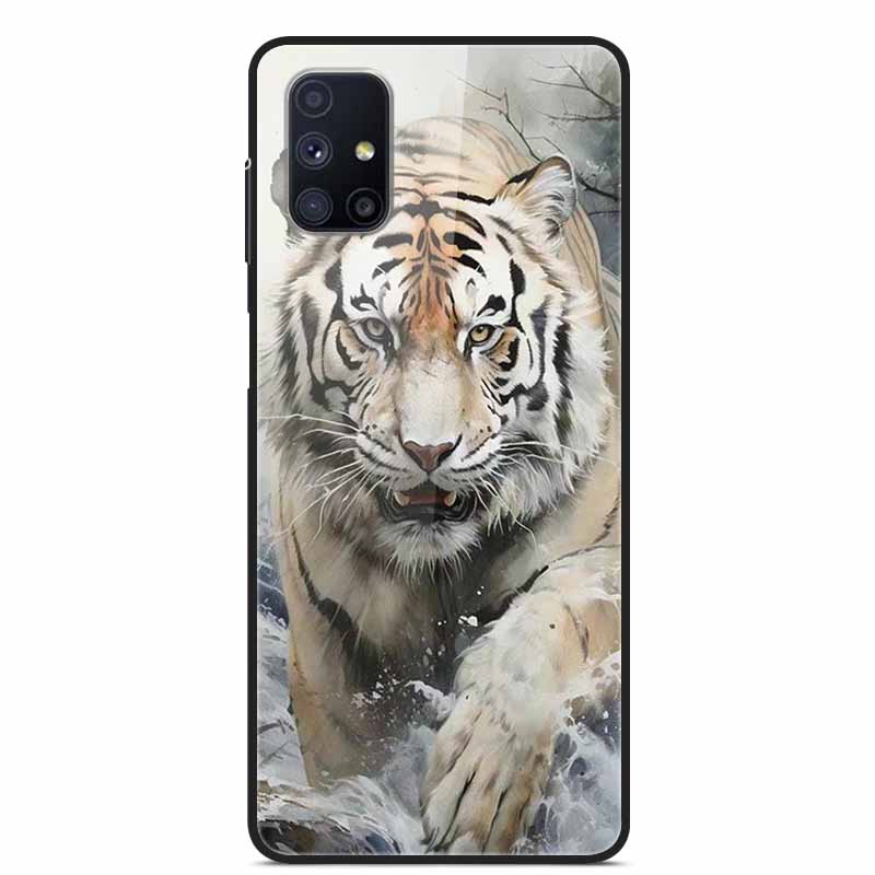 Стеклянная задняя крышка для Samsung Galaxy M51 M31 Чехол Жесткий чехол из закаленного стекла для Samsung A71 A51 Чехол A 51 71 M 51 31 Funda Coque