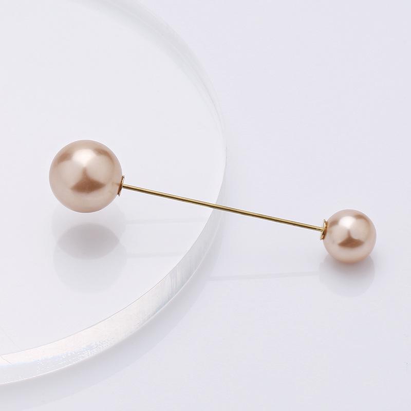 Elegant Minimalist Pearl Pin Brooch for Neckline and Waist