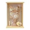7 Hagoita Battledore Case Hinoki Wood Milk Tea Tsumami Zaiku Hair Acrylic M2612 No. Decoration, Frame, Design, Ornament, Case, 28.6cm Tall,