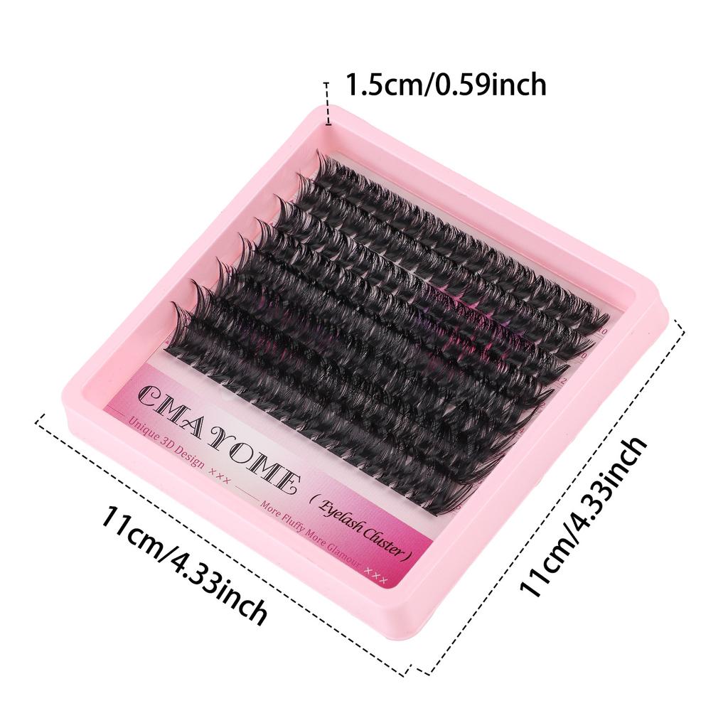 Самоклеящиеся пучки ресниц D-изгиб 10-16 мм толстые завитые ресницы