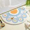 Small Fresh Imitation Cashmere Carpet Bathroom Toilet Floor Mat Toilet Absorbent Non-slip Mat Dirty Foot Mat Door Mat