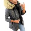  Women  Fashion Winter Warm Military Hooded Jacket Casual Faux  Outwear
