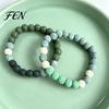 Essential Oil Diffuser Jewelry Gift Obsidian Stone Bracelet for Men Women, Colorful Rock Beads Delicate Porous Texture Bead Stackable Stretch