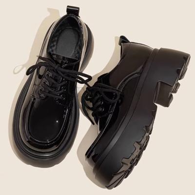 Женские туфли на среднем каблуке Платформа Осень Дизайнерские Лоферы на шнуровке Модная Платье Роскошный Бренд Mujer Кроссовки