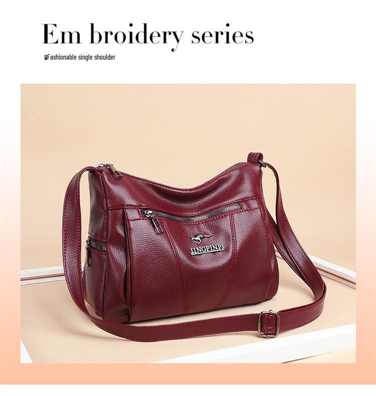 Женская сумка-мессенджер большой вместимости 2025 - Новая модная наплечная сумка для мам