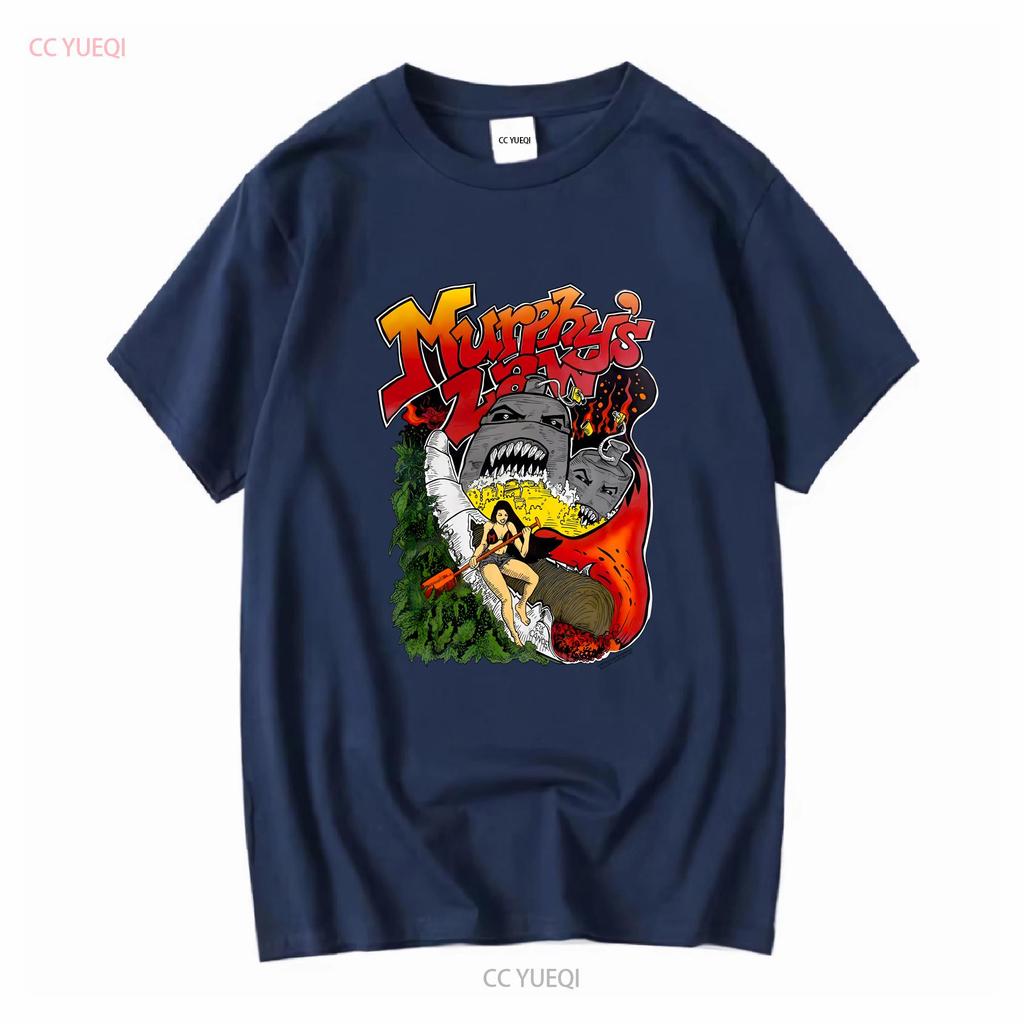 Футболка с принтом по Закону Мерфи, короткий рукав, белая, унисекс, мужская, женская, KTV8646, винтажная, стирка, топ для повседневной носки, мягкий, универсальный