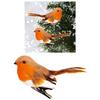 12pcs Artificial Clip-On Birds Feathered Christmas Bird Ornaments with Clips for Tree Decoration Garden Wedding Party