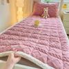 WTEMPO Плюшевые складные матрасы однотонные односпальные и двуспальные матрасы студенческое общежитие утолщенные всесезонные для домашнего использования матрасы из мягкого бархата