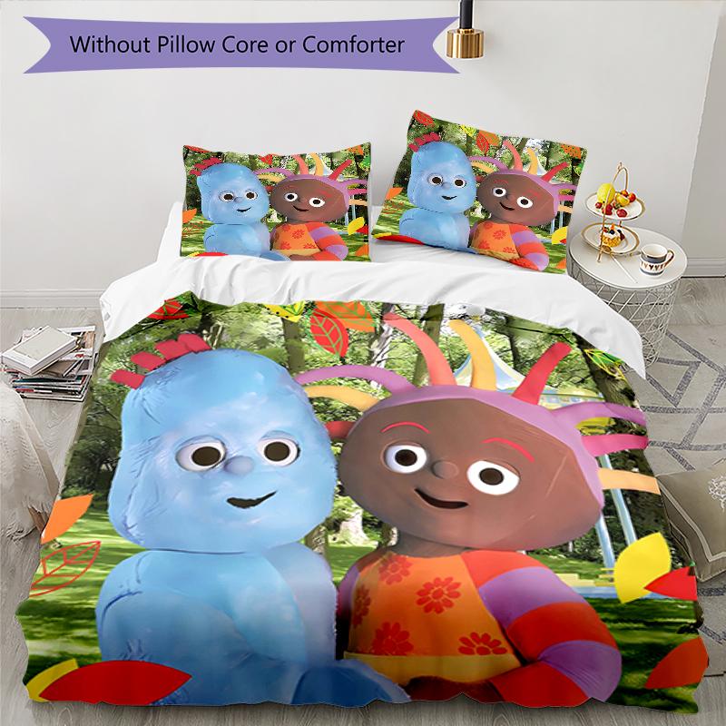 3pcs In the Night Garden1 Design Cover Set - HD Printed Bedding with 1 Cover and 2 Pillowcases - Perfect for Home and Dorm Decor